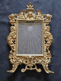 Image 2 of Beautiful Brass ornate vintage frame with real preserved web