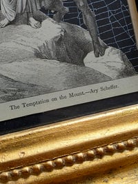 Image 4 of The Temptation - Christ and Satan -   Biblical Page & Preserved Web