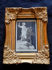 Image 3 of The Temptation - Christ and Satan -   Biblical Page & Preserved Web