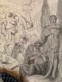 Image 5 of The Punishment - Devils -  1800's  Biblical Page & Preserved Web