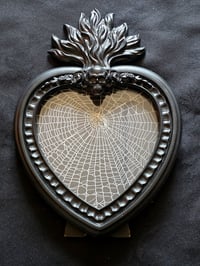 Image 2 of Gothic Black Heart ornate detail framed preserved web