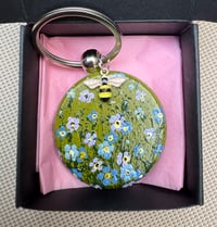 Image 5 of ‘Forget-Me-Not’ painted Keyring Pendant
