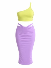Neon Skirt Set