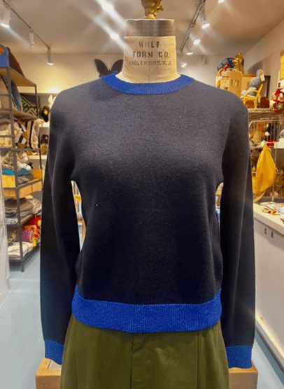 Jumper 1234 F/W' Tweed Fairisle or Lurex Trim Cashmere Crew - Image 3 of 4