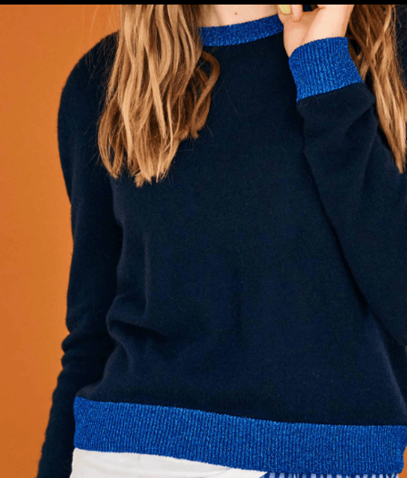 Jumper 1234 F/W' Tweed Fairisle or Lurex Trim Cashmere Crew - Image 4 of 4