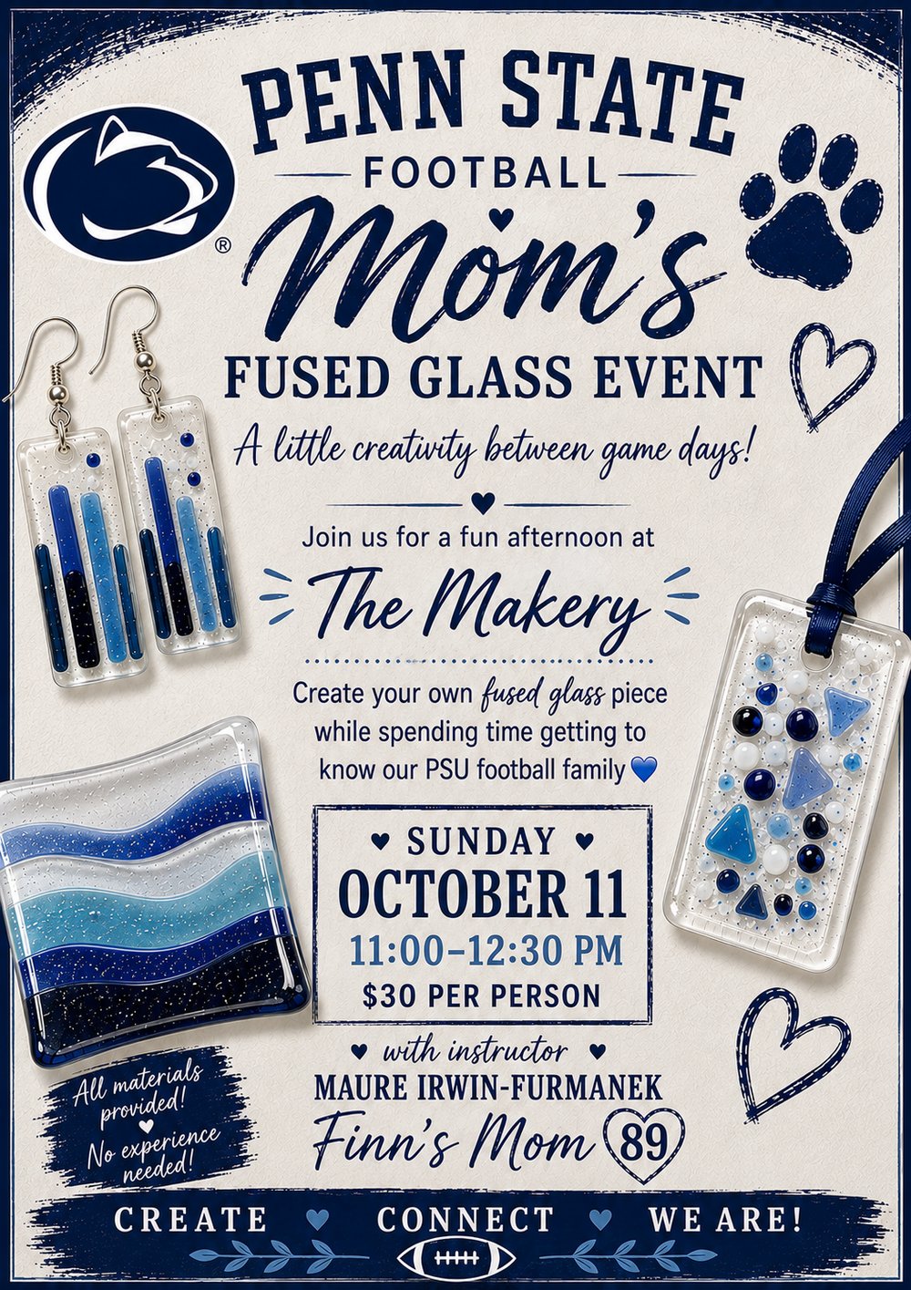 Image of PSU Football Mom’s Fused Glass Event (private event)