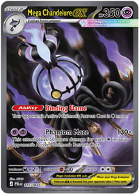 Mega Chandelure ex - 115/084 - ME05: Pitch Black - Near Mint