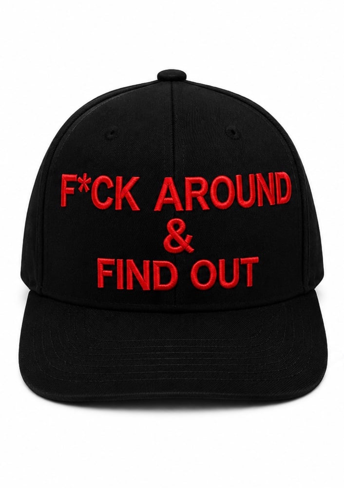 Image of F*ck Around & Find Out Snapback Red hat