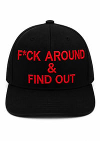 Image 1 of F*ck Around & Find Out Snapback Red hat