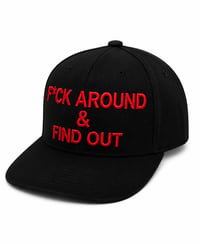 Image 2 of F*ck Around & Find Out Snapback Red hat