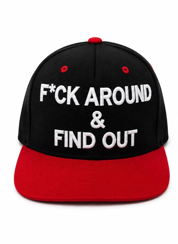 Image of  F*ck Around & Find Out Snapback  Blk/Red 
