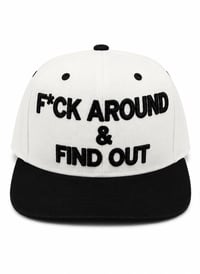 Image 1 of  F*ck Around & Find Out Snapback  Wht/Blk