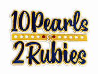 Medium 10 pearls 2 rubbies
