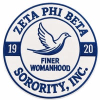 Zeta Phi Beta Circle Patch Large