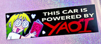 This Car Is Powered By Yaoi Bumper Sticker
