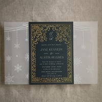 Image 6 of Festive snowflake printed vellum wrap for 5x7 cards PACK of 10