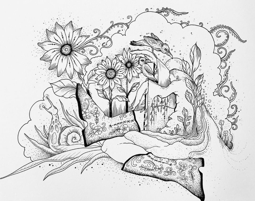 Image of Lucky Boots - Original Drawing