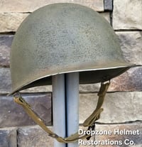 Image 10 of WWII 2nd Ranger Battalion M-1 Helmet. NCO. D-Day Normandy. 