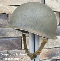 Image 12 of WWII 2nd Ranger Battalion M-1 Helmet. NCO. D-Day Normandy. 