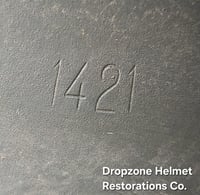 Image 11 of WWII 2nd Ranger Battalion M-1 Helmet. NCO. D-Day Normandy. 