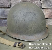 Image 6 of WWII 2nd Ranger Battalion M-1 Helmet. NCO. D-Day Normandy. 