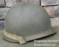 Image 4 of WWII 2nd Ranger Battalion M-1 Helmet. NCO. D-Day Normandy. 