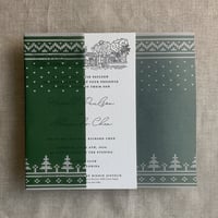 Image 13 of Knitted holiday printed vellum wrap for 5x7 cards PACK of 10