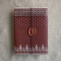 Image 10 of Knitted holiday printed vellum wrap for 5x7 cards PACK of 10