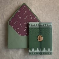 Image 15 of Knitted holiday printed vellum wrap for 5x7 cards PACK of 10