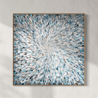 Image 1 of 'Whispers of Light' - 105x105cm, FRAMED in oak