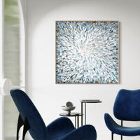 Image 6 of 'Whispers of Light' - 105x105cm, FRAMED in oak
