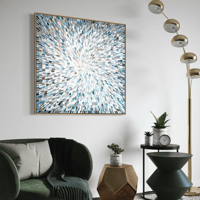 Image 7 of 'Whispers of Light' - 105x105cm, FRAMED in oak
