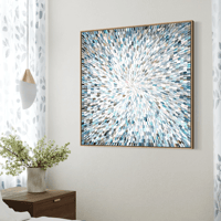 Image 8 of 'Whispers of Light' - 105x105cm, FRAMED in oak