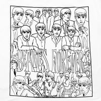 Image 3 of Beatles Coloring Book ringer tee & tote bag (with fabric markers!)