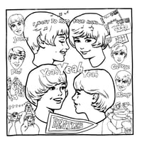 Image 5 of Beatles Coloring Book ringer tee & tote bag (with fabric markers!)