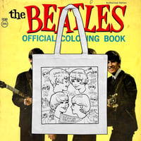 Image 4 of Beatles Coloring Book ringer tee & tote bag (with fabric markers!)