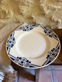 Image 3 of Assiettes plates Moulin Des Loups art déco - faïence ancienne  