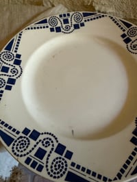 Image 4 of Assiettes plates Moulin Des Loups art déco - faïence ancienne  