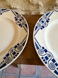 Image 6 of Assiettes plates Moulin Des Loups art déco - faïence ancienne  