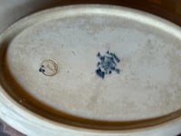 Image 8 of Plat Longwy modèle Lorrain en terre de fer XIXe siècle - Art de la table brocante 