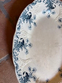 Image 5 of Plat Longwy modèle Lorrain en terre de fer XIXe siècle - Art de la table brocante 