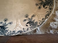 Image 4 of Plat Longwy modèle Lorrain en terre de fer XIXe siècle - Art de la table brocante 