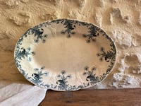 Image 3 of Plat Longwy modèle Lorrain en terre de fer XIXe siècle - Art de la table brocante 
