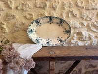 Image 1 of Plat Longwy modèle Lorrain en terre de fer XIXe siècle - Art de la table brocante 