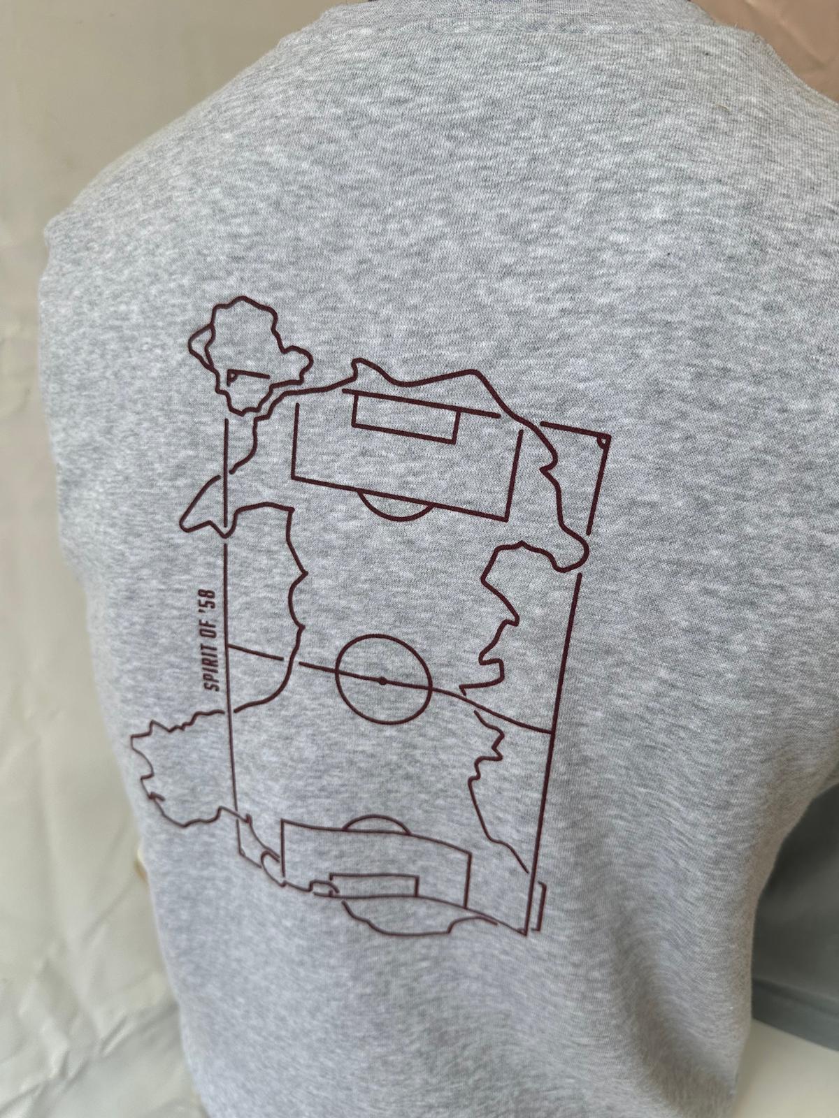 Image of ‘Cymru Football Nation’ Sweatshirt in Bottle Green and Grey