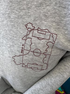 Image of ‘Cymru Football Nation’ Sweatshirt in Bottle Green and Grey