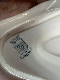 Image 10 of Saucière Longwy modèle Hanoi XIXe siècle - vaiselle en terre de fer