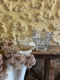 Image 1 of Pots à confitures évasés anciens en verre - Décoration campagne 