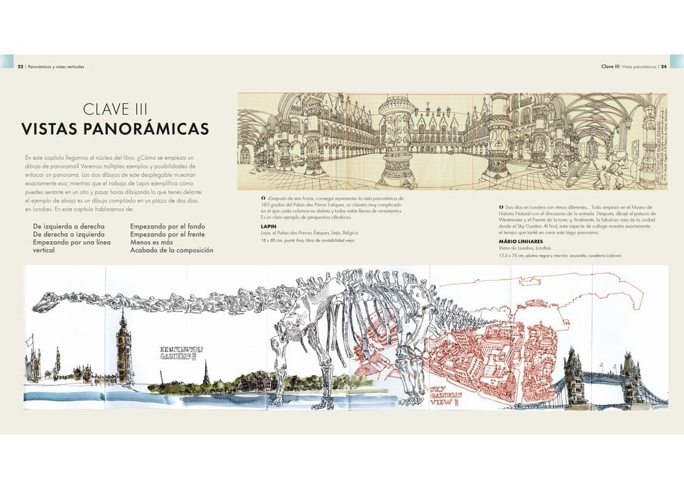 Image of PANORÁMICAS Y VISTAS VERTICALES Técnicas para dibujar in situ desde perspectivas inesperadas