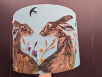 Image 4 of Meadow Hares Lampshade 